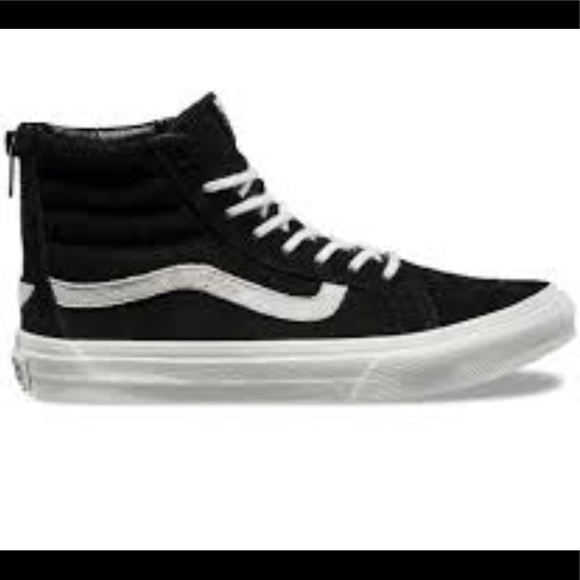 Vans Shoes - Vans SK-8 Hi Zip Black Suede Shoes